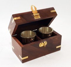 Ahşap Kutusunda İkili Bardak Set
