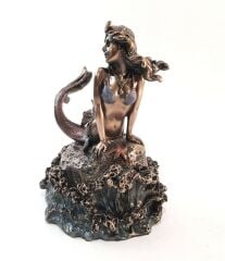 Bronz Deniz Kızı Mücevher Kutusu