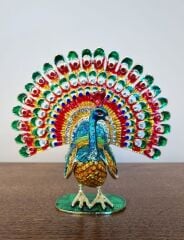 Swarovski taşlı tavuskuşu biblo