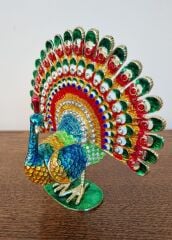 Swarovski taşlı tavuskuşu biblo