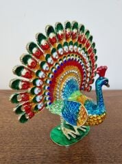 Swarovski taşlı tavuskuşu biblo