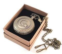 Ay Yıldız Armalı Köstekli Cep Saati