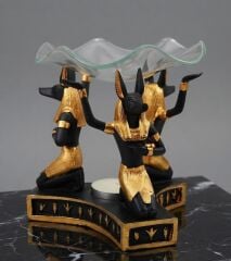 Üçlü Anubis Mumluk (Buhurdanlık)