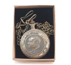 Atatürk Desenli Köstekli Cep Saati