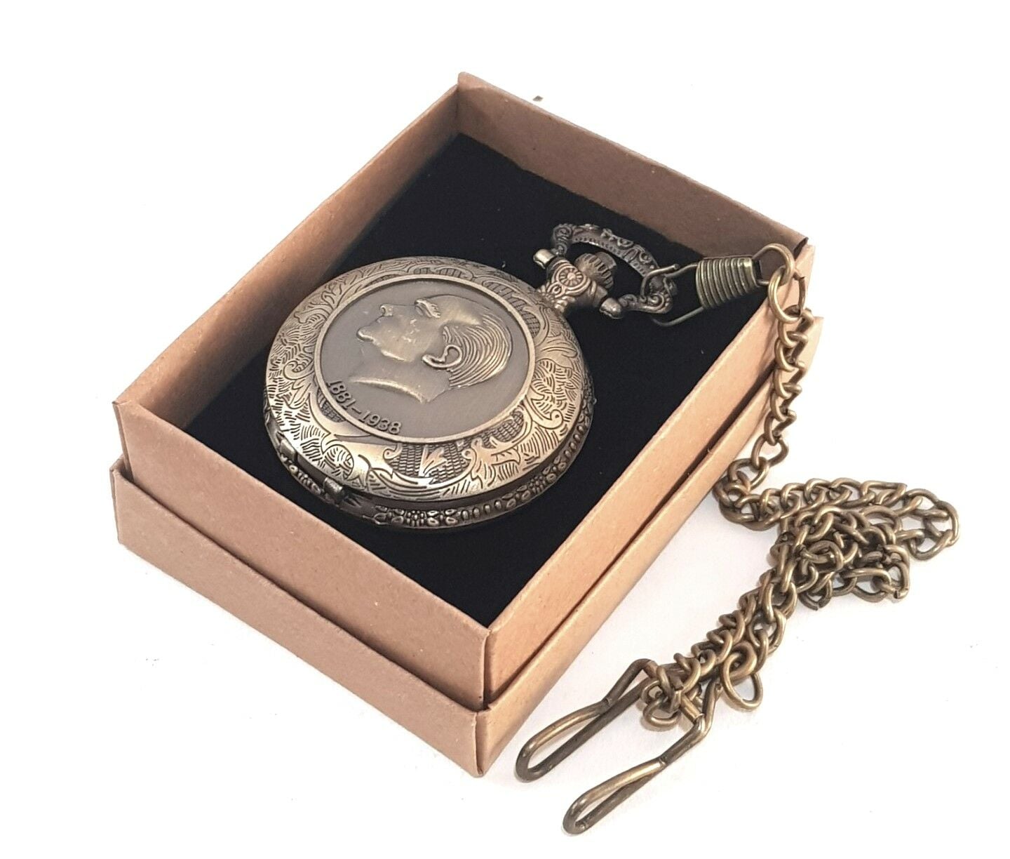 Atatürk Desenli Köstekli Cep Saati