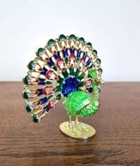 Swarovski taşlı tavuskuşu biblo