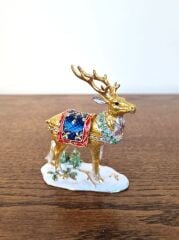 Swarovski Taşlı Geyik Biblo Kutu