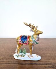 Swarovski Taşlı Geyik Biblo Kutu