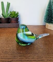 Murano Üfleme Cam Kuş Biblo