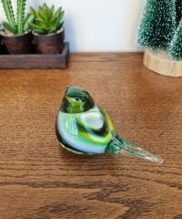 Murano Üfleme Cam Kuş Biblo