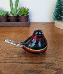 Murano Üfleme Cam Kuş Biblo