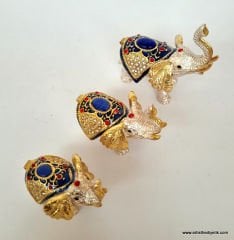 Swarovski Taşlı 3'lü Fil Biblo