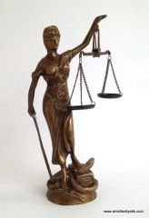 Bronz Adalet Heykeli (Themis) (23 cm)