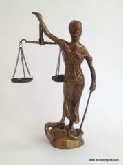 Bronz Adalet Heykeli (Themis) (23 cm)
