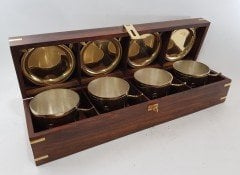 Ahşap Kutusunda Dörtlü Bardak Set