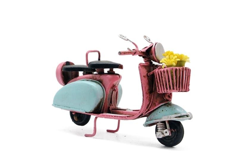 Metal Model Sepetli Vespa Motosiklet