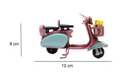 Metal Model Sepetli Vespa Motosiklet