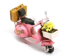 Metal Model Sepetli Vespa Motosiklet