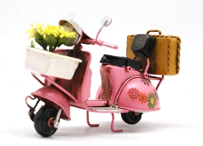 Metal Model Sepetli Vespa Motosiklet