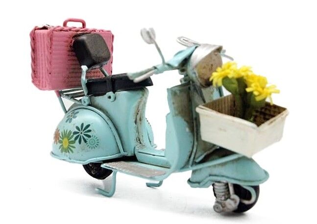 Metal Model Sepetli Vespa Motosiklet