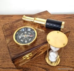 Dürbün Kum Saati ve Pusula Set