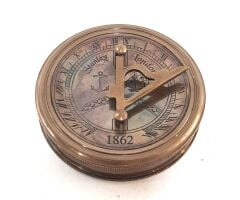 Güneş Saatli Bronz Pusula