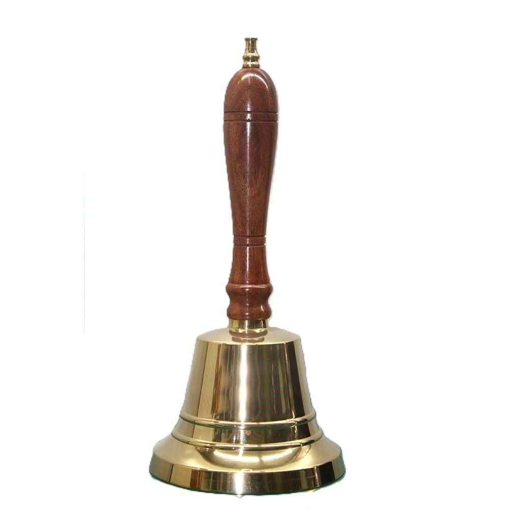 Ahşap Saplı Pirinç El Çanı