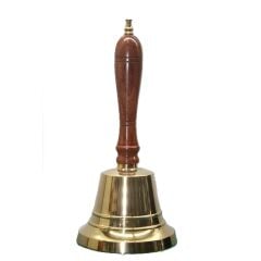Ahşap Saplı Pirinç El Çanı