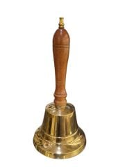 Ahşap Saplı Pirinç El Çanı