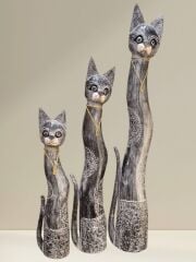 Üçlü Kedi Biblo (Büyük Boy)