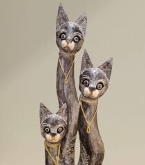 Üçlü Kedi Biblo (Büyük Boy)