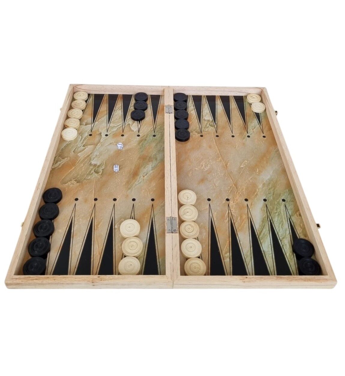 Ahşap Satranç ve Tavla Seti (Büyük Boy)