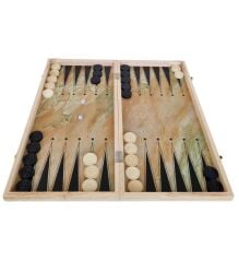 Ahşap Satranç ve Tavla Seti (Büyük Boy)