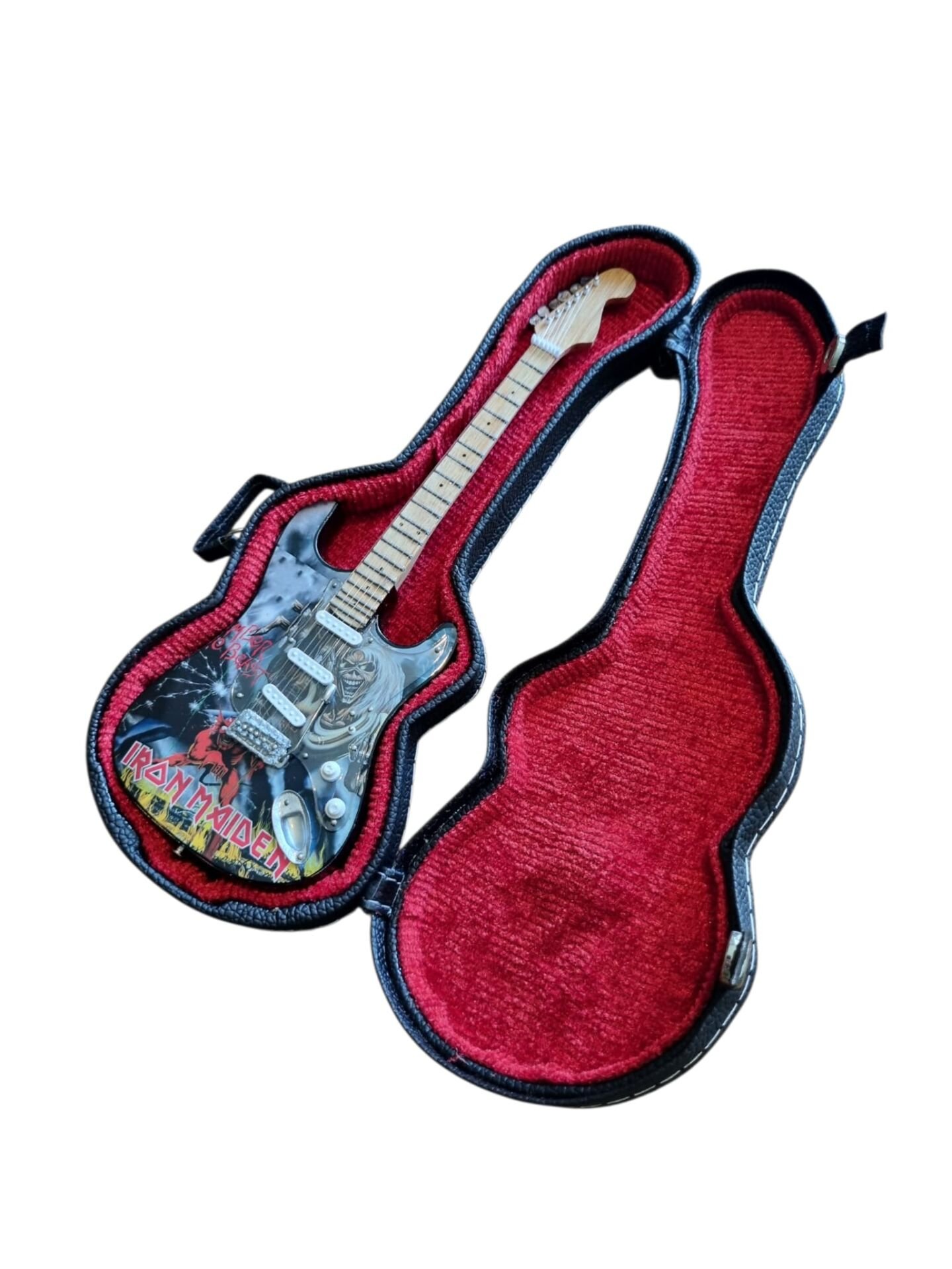 Çantalı Ahşap Gitar Biblo (Iron Maiden)