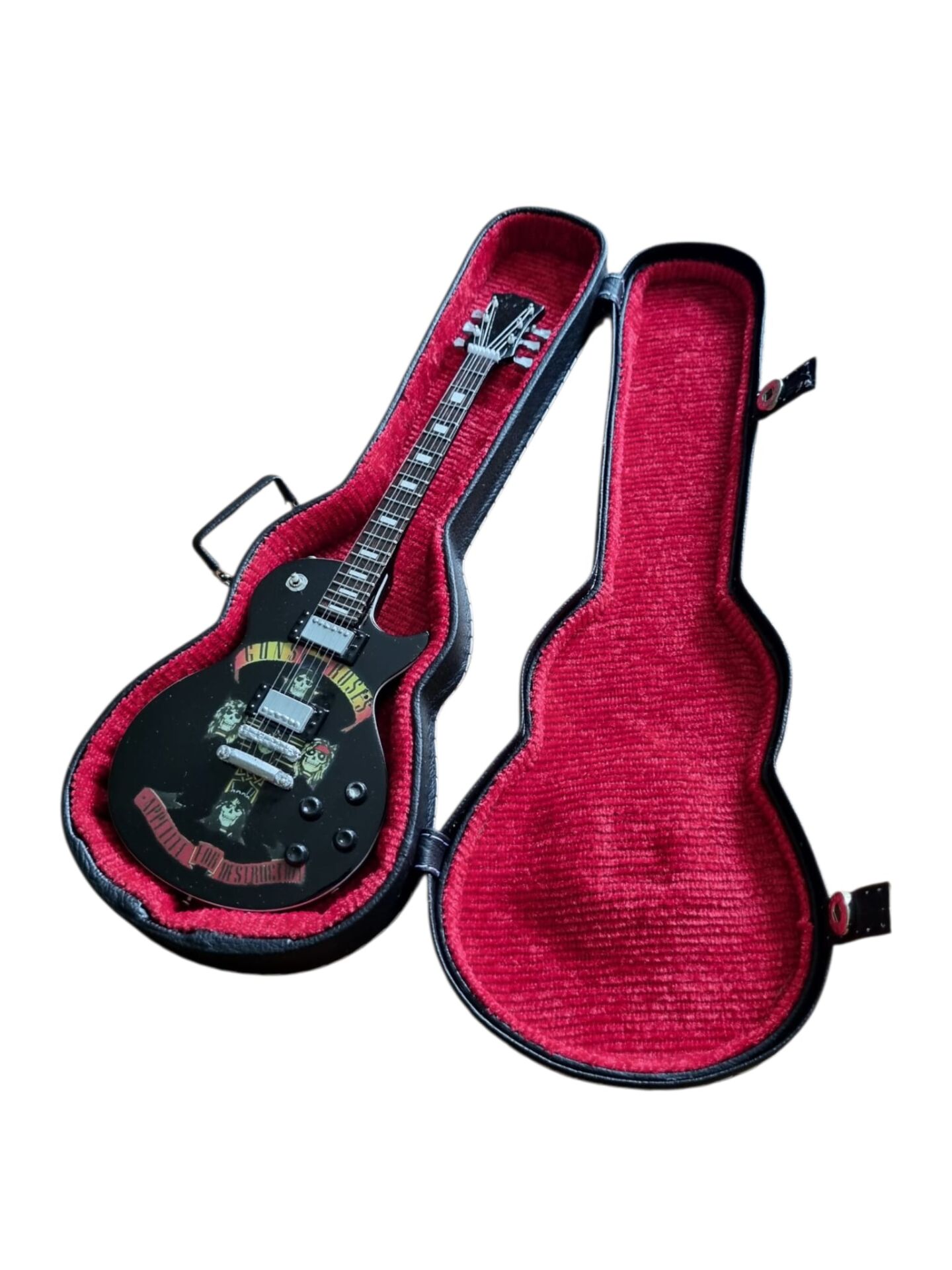 Çantalı Ahşap Gitar Biblo (Guns N' Roses)