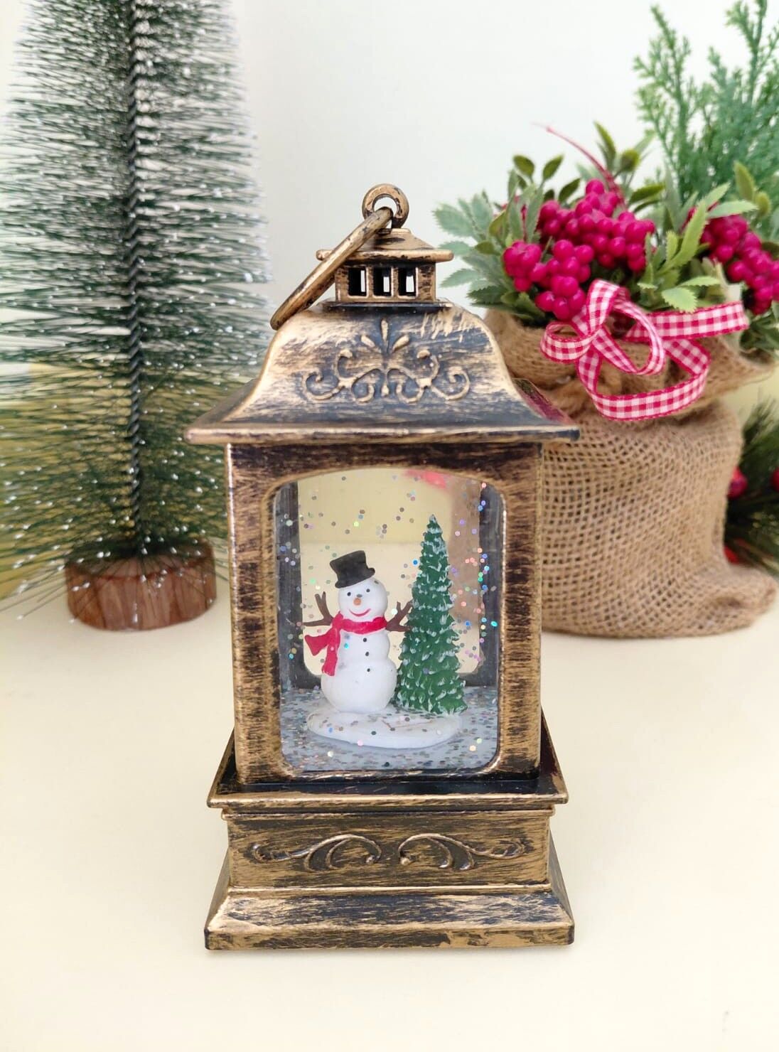 Işıklı Kardan Adam Kar Küresi