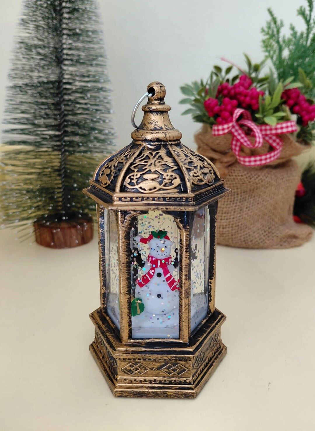 Işıklı Kardan Adam Kar Küresi