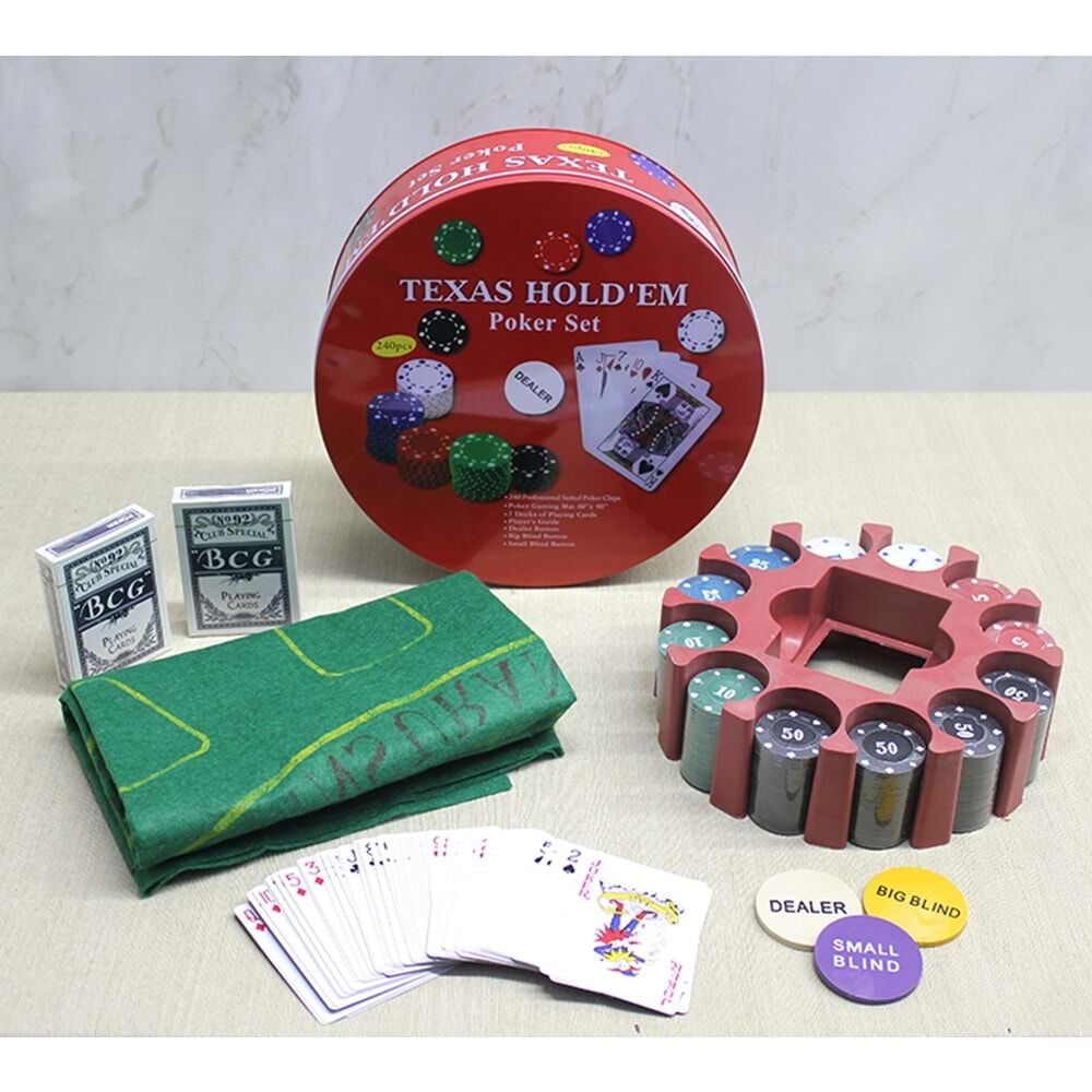 Poker Seti (Rakamlı 240 çipli set)
