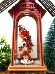 Işıklı ve Müzikli Yel Değirmeni Yılbaşı Kar Küresi