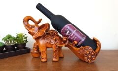 Fil Biblolu Şarap Tutucu