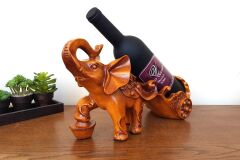 Fil Biblolu Şarap Tutucu