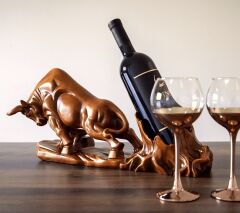 Boğa Biblolu Şarap Tutucu