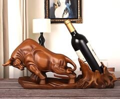 Boğa Biblolu Şarap Tutucu