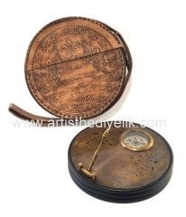 Deri Çantalı Güneş Saatli Pusula (Büyük)