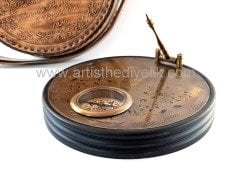 Deri Çantalı Güneş Saatli Pusula (Büyük)