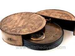 Deri Çantalı Güneş Saatli Pusula (Büyük)