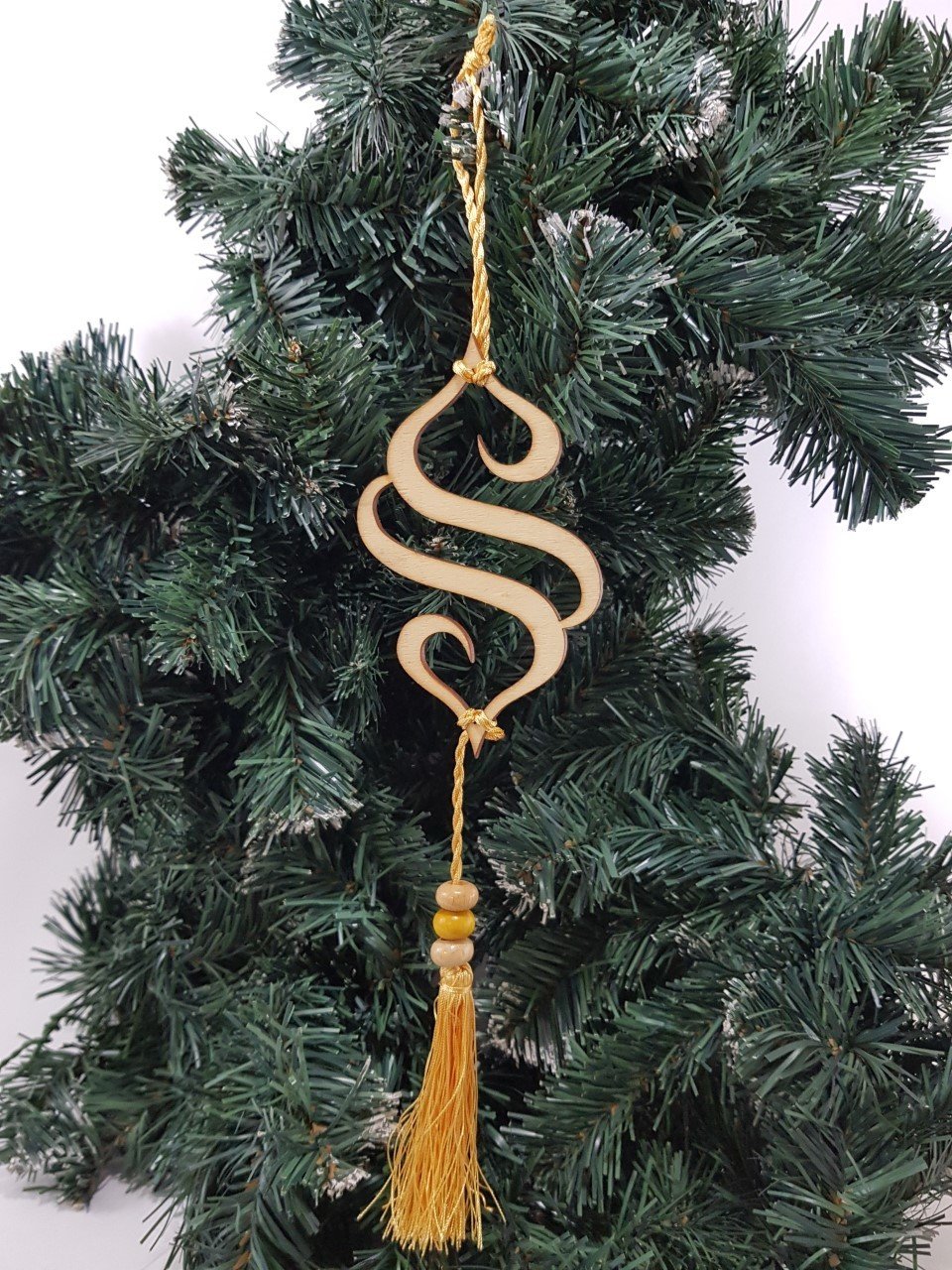 Püsküllü Ahşap Süs 9'lu paket