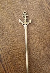 Çapa Figürlü Pirinç Kerata (Ayakkabı Çekeceği)