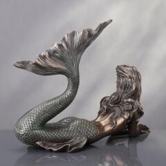 Bronz Deniz Kızı Biblo