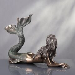 Bronz Deniz Kızı Biblo